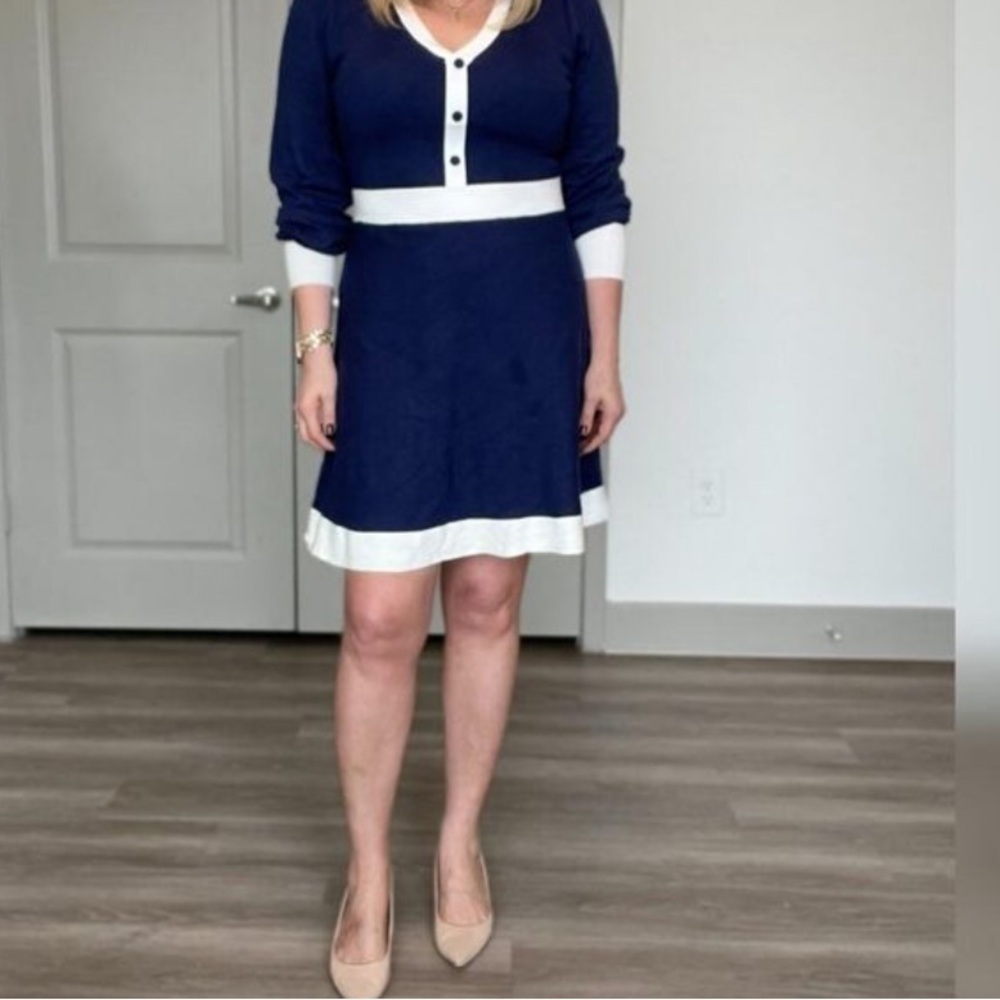 NWT ZESICA Long Sleeve V Neck Sweater Dress Sz XL Women - Picture 9 of 9